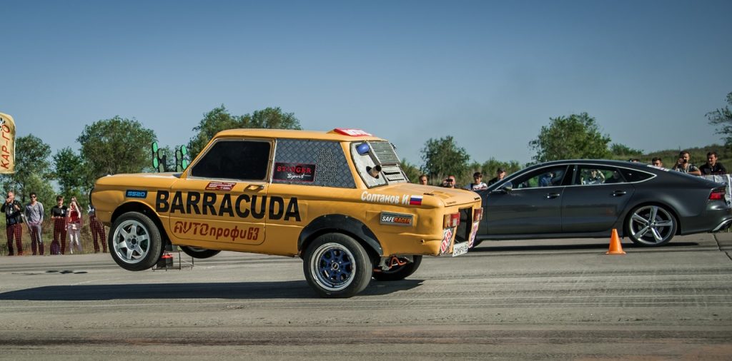 Mellow yellow drag racing