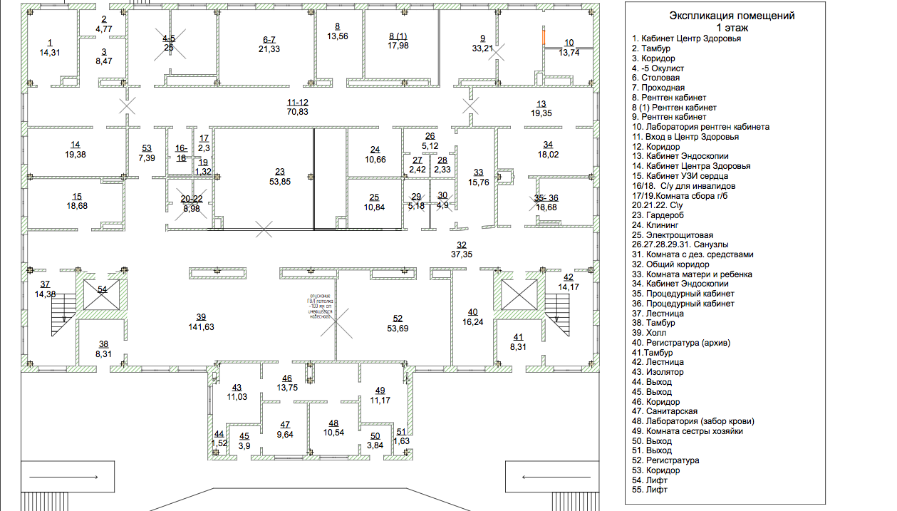 План здания больница 13 нижний новгород