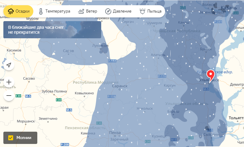 Погода по карте сызрань