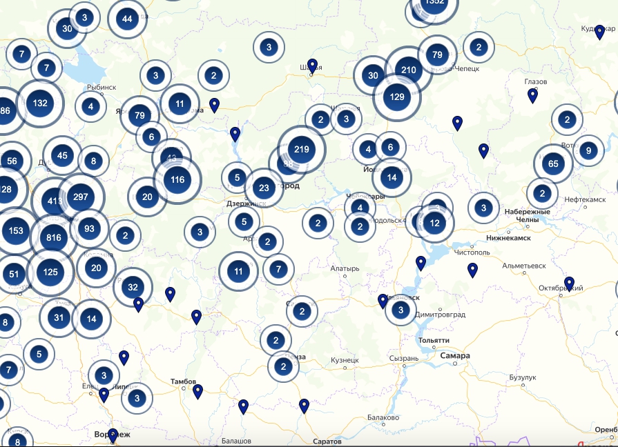 Интерактивная карта борщевика сосновского