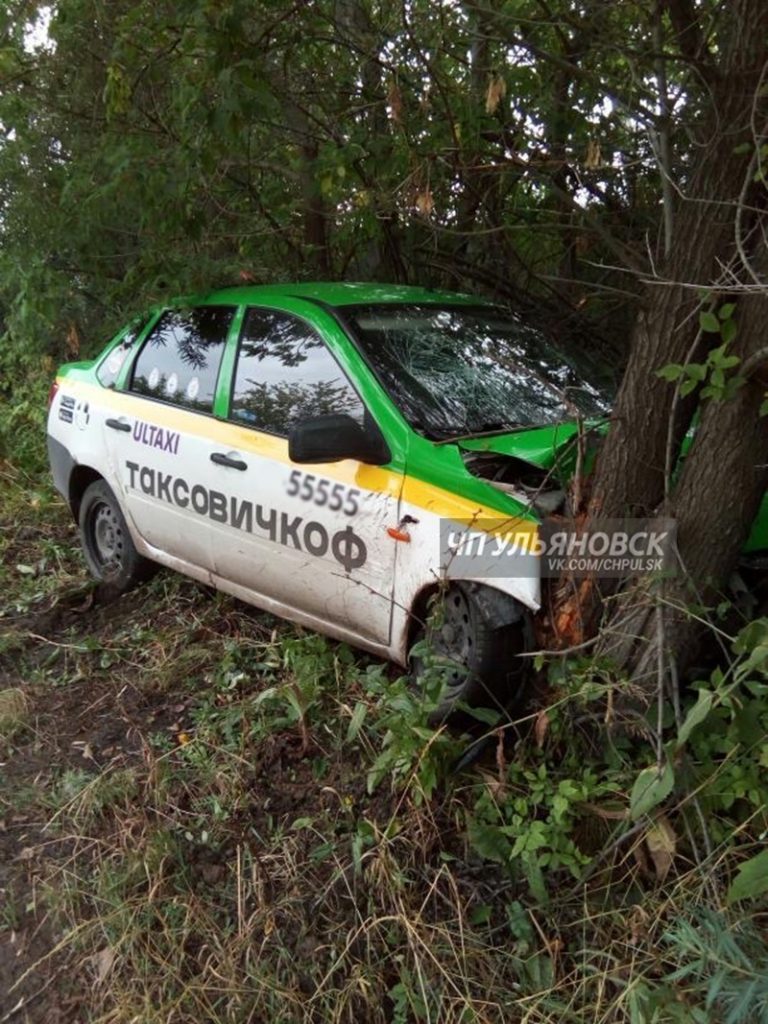 Водитель такси врезался в дерево на Краснопролетарской: фото Улпресса - все  новости Ульяновска