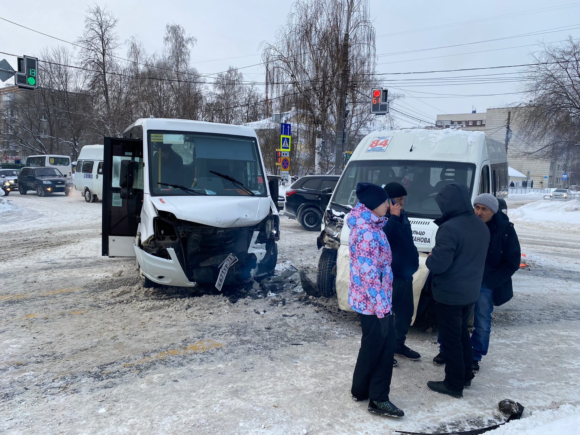 Авария с автобусом в Ульяновске