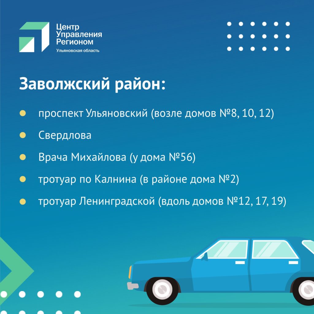 Бакинская, Свердлова, Октябрьская. Какие дороги отремонтируют на следующей  неделе: инфографика от ЦУР Улпресса - все новости Ульяновска