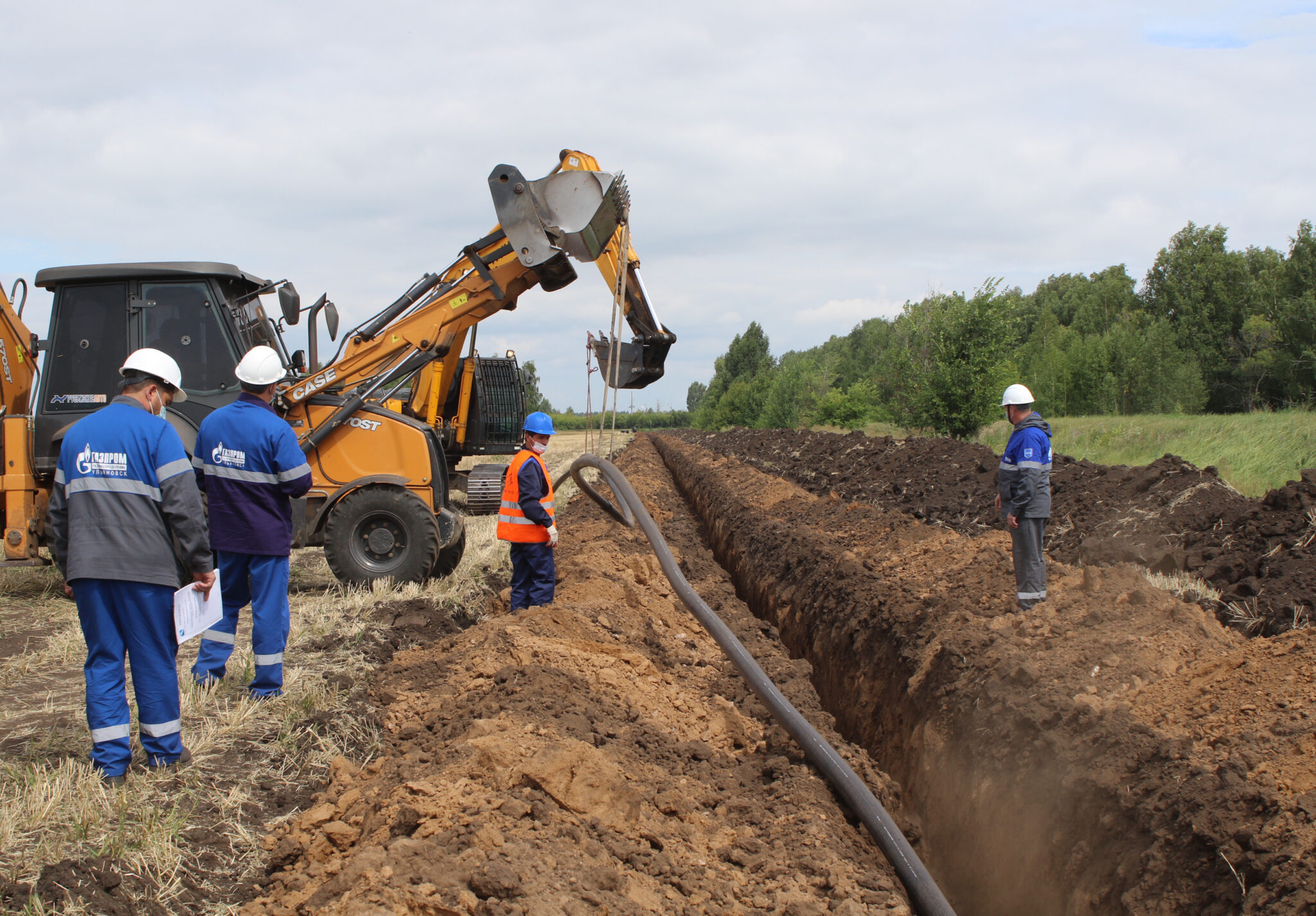 Км объект. Газификация Ульяновской области. Строительство межпоселкового газопровода Курск.