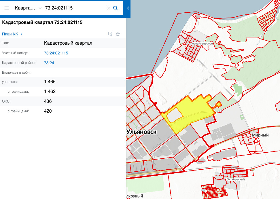 План кадастрового квартала