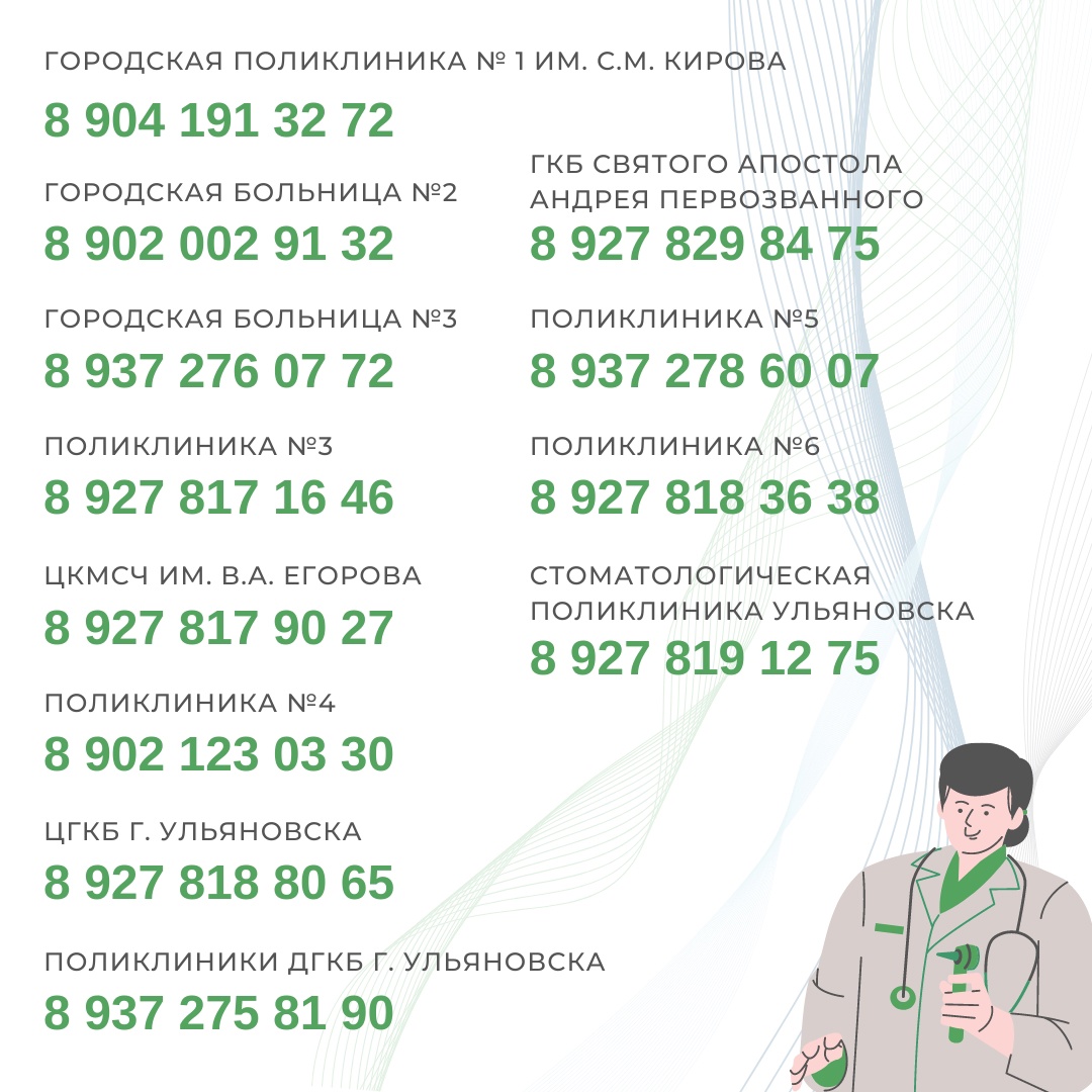 В поликлиниках и ковидных госпиталях Ульяновской области продолжают  работать «WhatsApp приемные»: список Улпресса - все новости Ульяновска