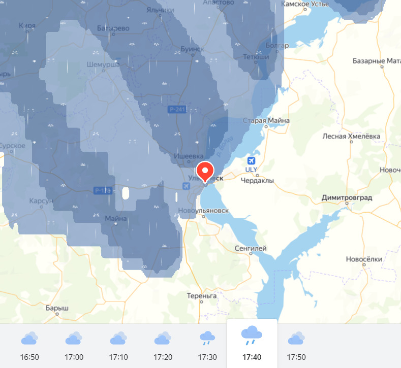 Карта дождей ульяновской