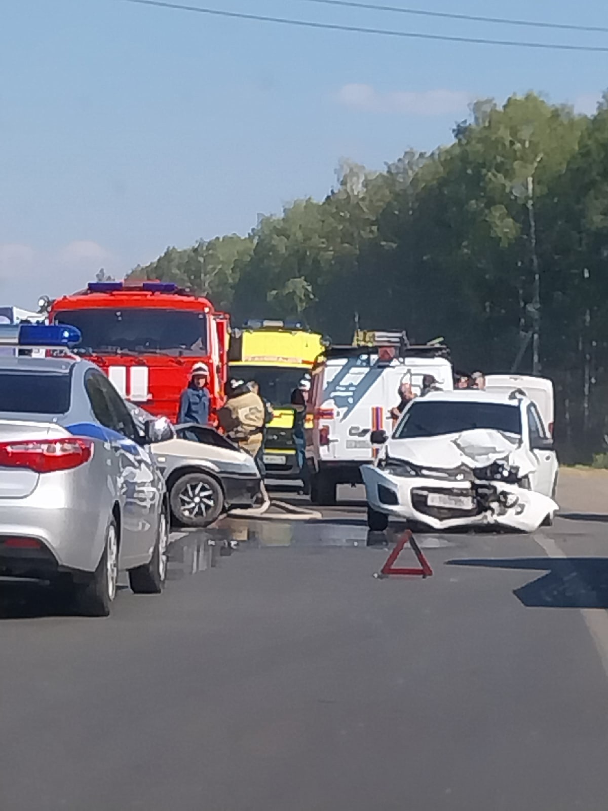 На Сельдинском шоссе столкнулись “Калина” и “девятка”: фото Улпресса - все  новости Ульяновска