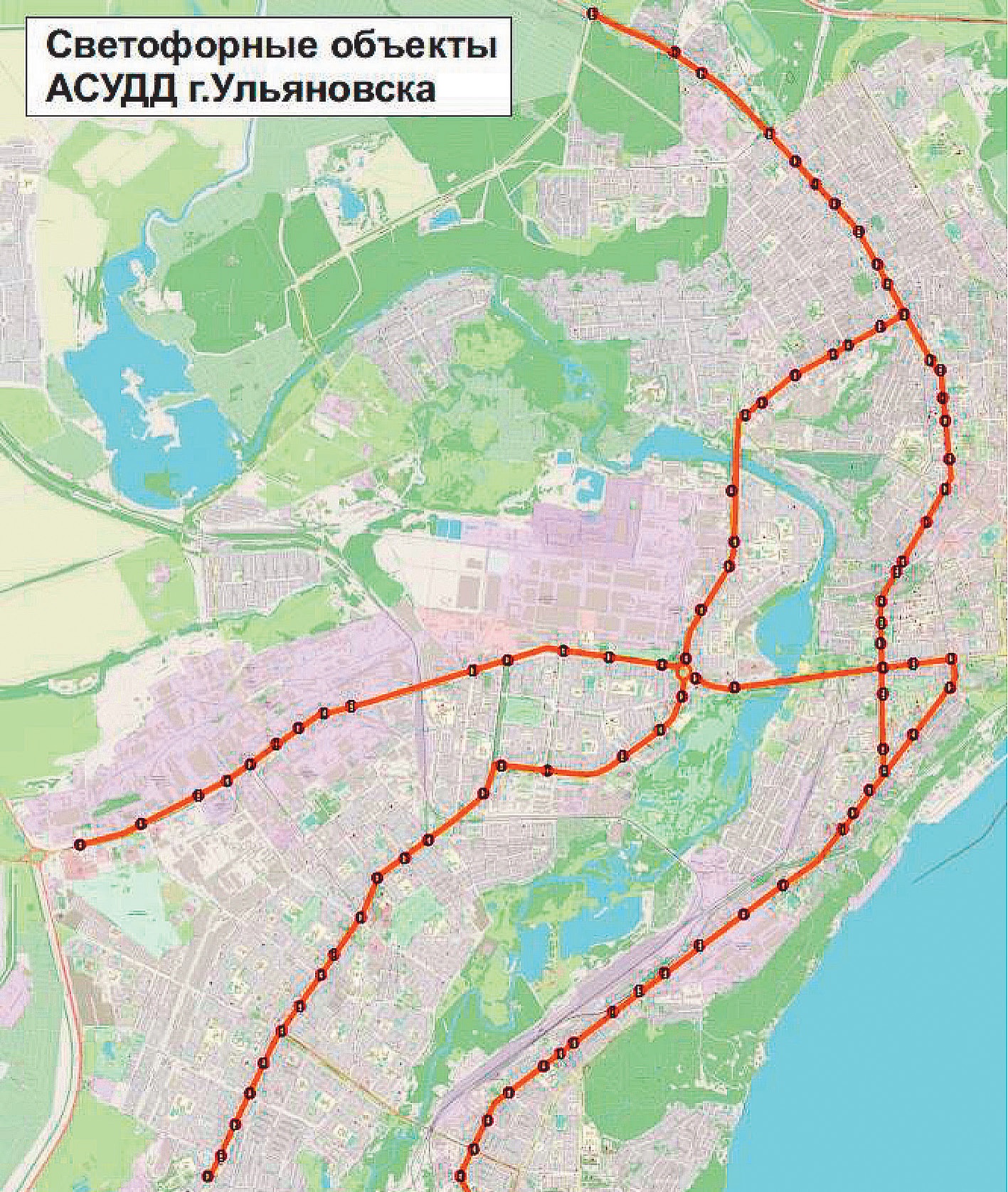 Карта с маршрутами ульяновск