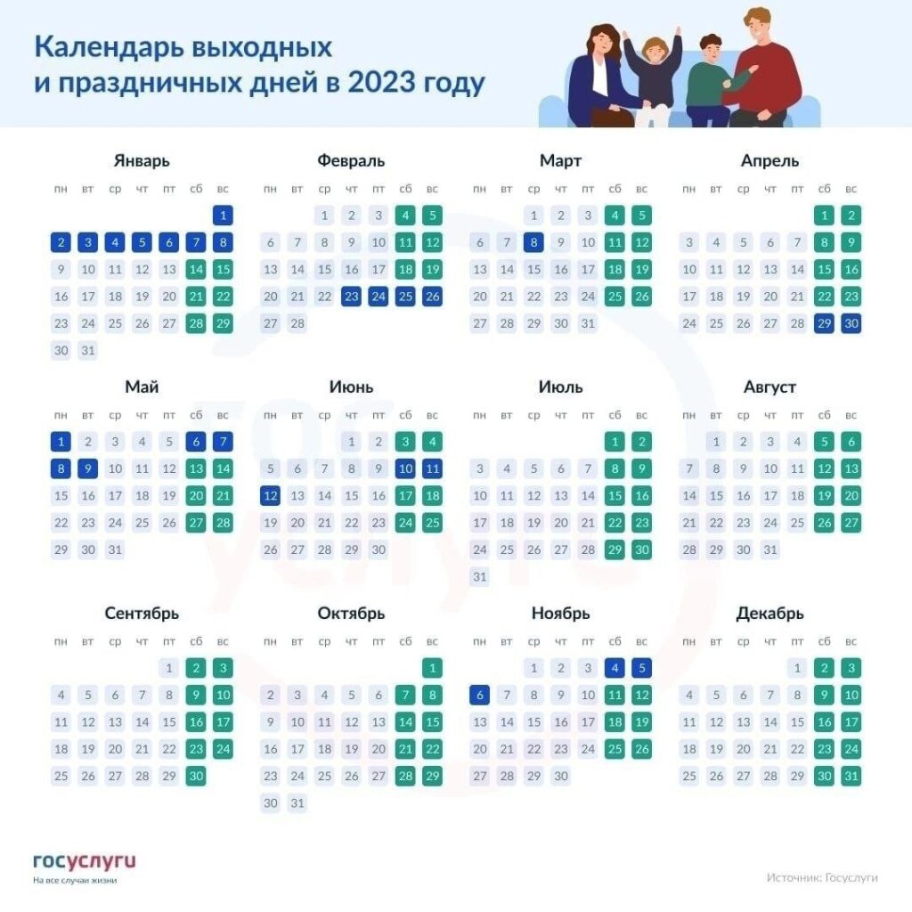 Правительство России утвердило производственный календарь на 2023 год  Улпресса - все новости Ульяновска