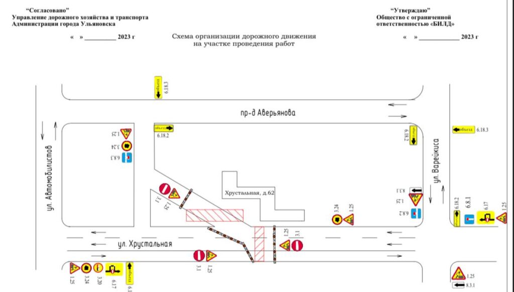 Схема закрытия дорог