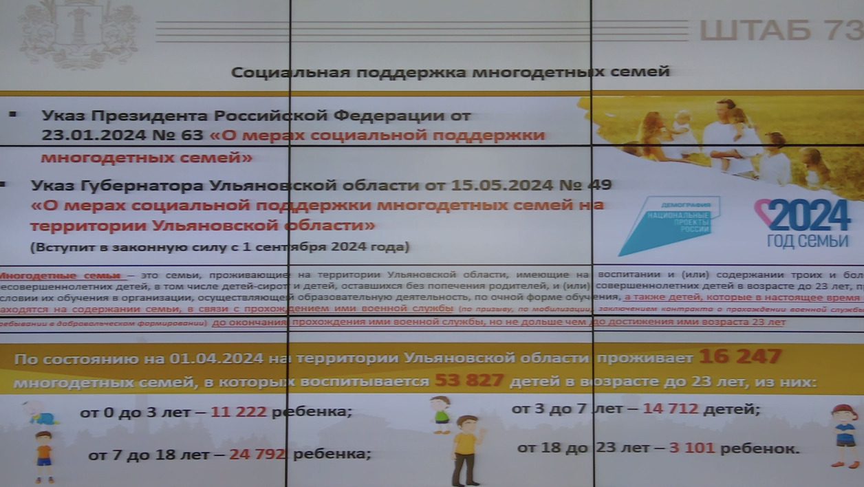 В Ульяновской области на соцподдержку многодетных направят более 3 млрд  рублей: список новых мер Улпресса - все новости Ульяновска