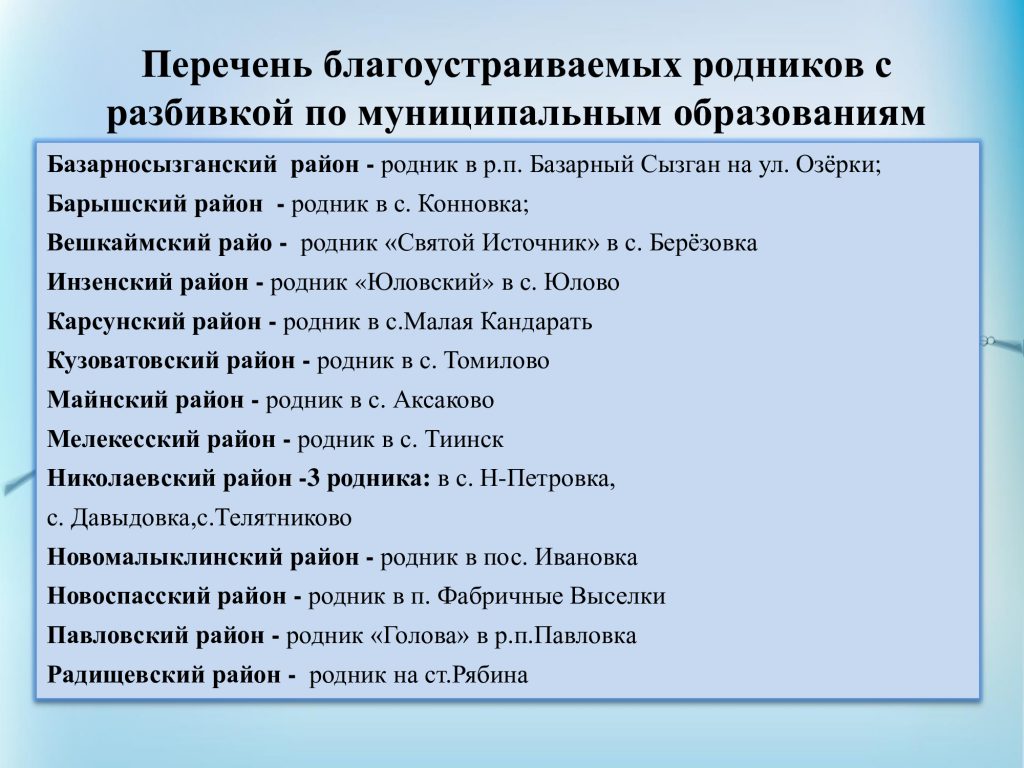 Минприроды отчиталось о благоустройстве 28 родников: презентация и фото  Улпресса - все новости Ульяновска