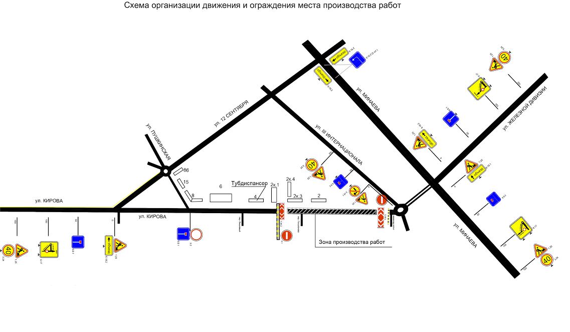 Дорожные знаки схема объезда