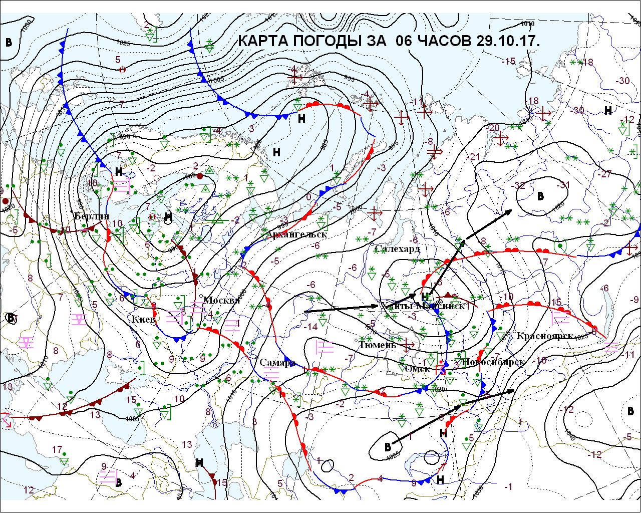 Анимационная карта погода
