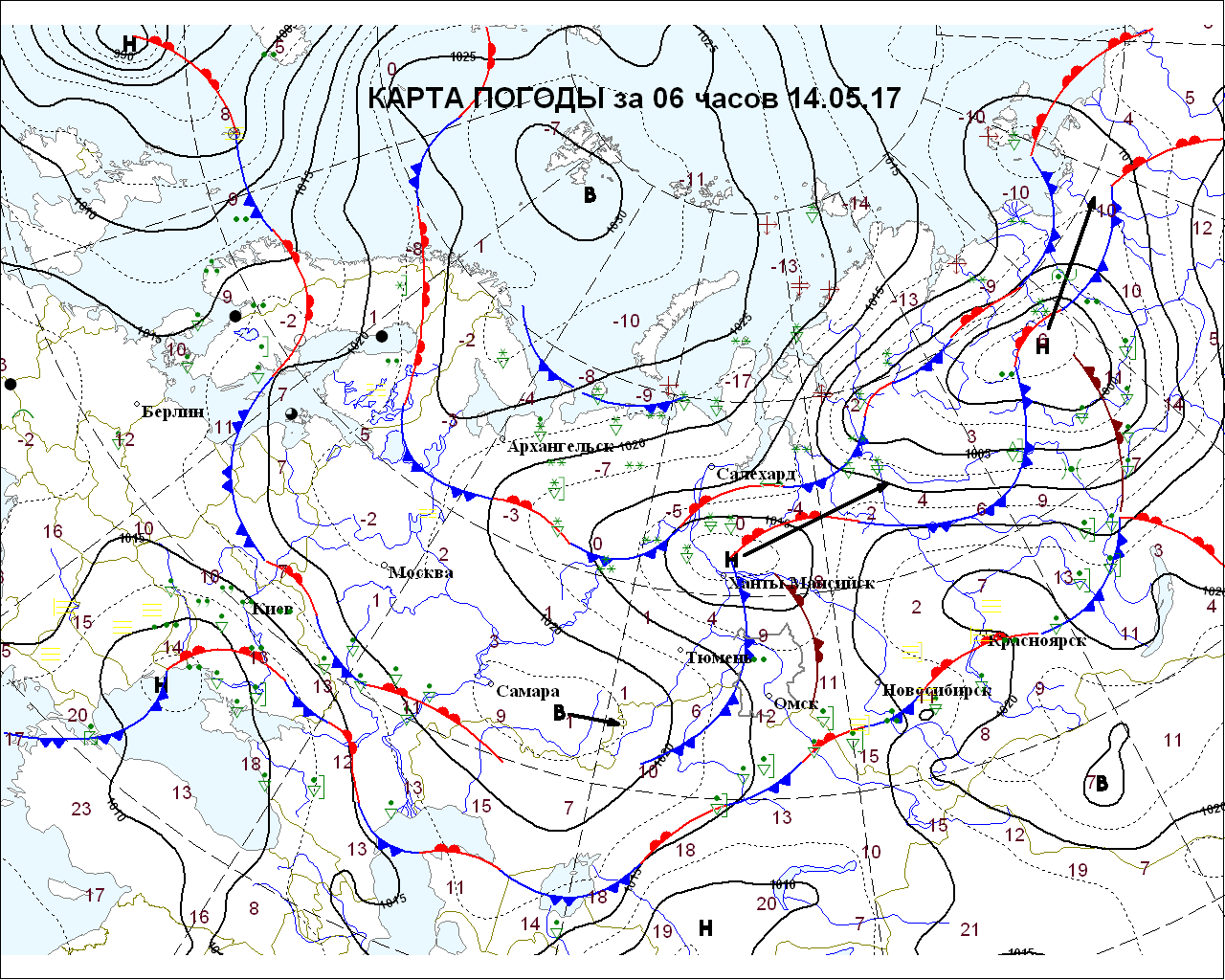 Карта погоды в прохладном
