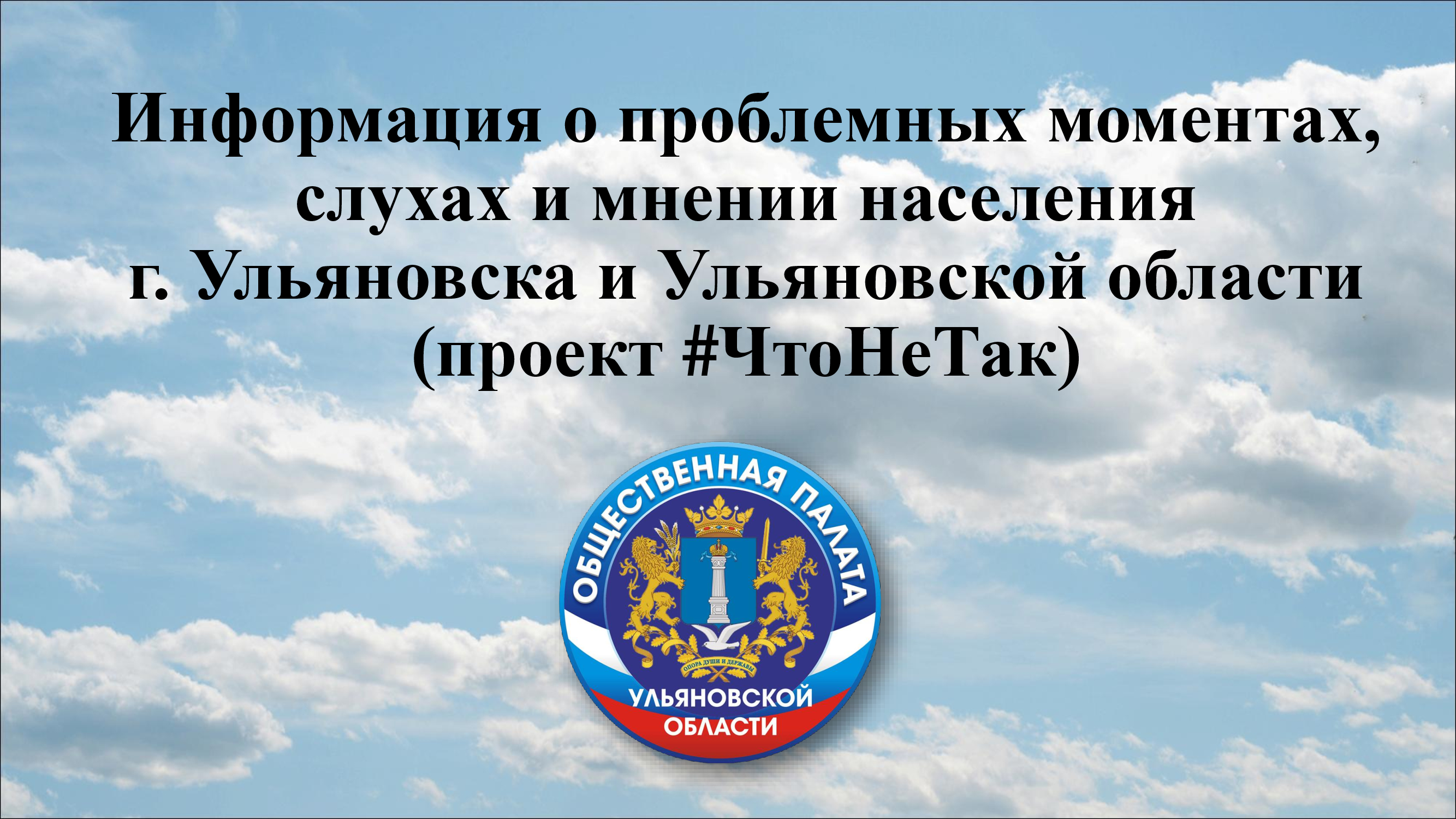 Что не так?». Мониторинг проблем от Общественной палаты Улпресса - все  новости Ульяновска